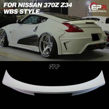 For 2009+ Nissan 370Z Z34 WBS Style FRP Unpainted Rear Trunk Spoiler Wing Lip