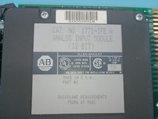Allen Bradley 1771-IFE A Analog 12 Bit Input Module Ser. A no 1771-WG Field Wir