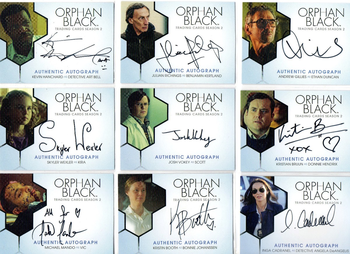 Orphan Black Autograph Plate And Wardrobe Card Selection NM