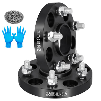 2x 20mm 5x114.3 (5x4.5'') Hubcentric Wheel Spacers For 350Z 370Z G35 G37 Q50 Q60