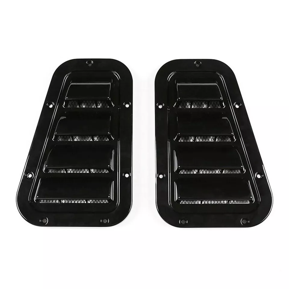 Cubierta de moldura de ventilación del capó delantero 2 piezas apta para Land Rover Defender 90 110 130 2004-2018 Foto 2 de 4