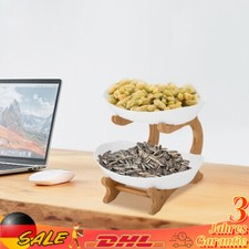 Tischplatte Obstschale Obstkorb Obst Etagere 2 Etagen Bananenhalter  Fruit Bowl