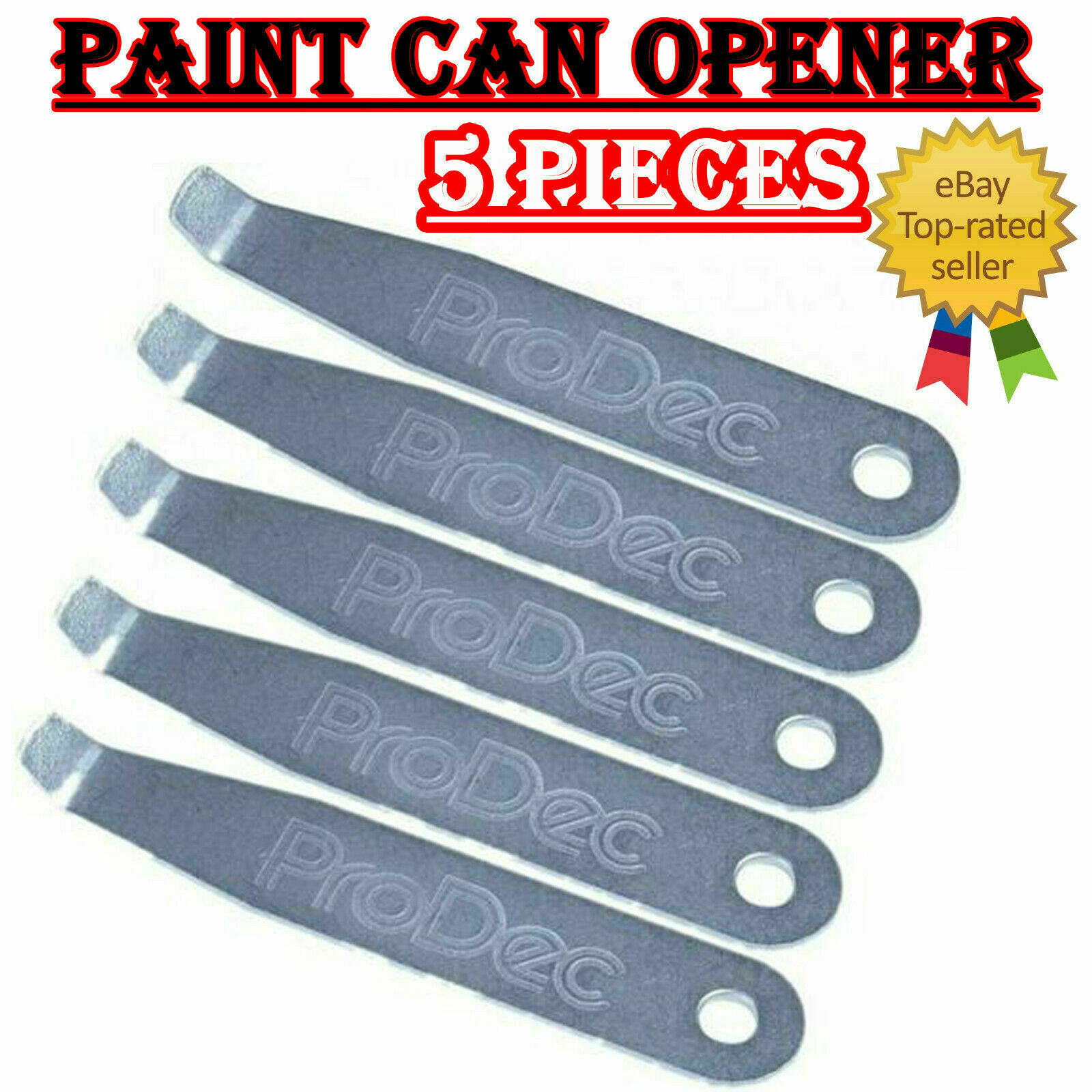 Pack of 5 ProDec Paint Can Opener Tin Handy Tool Lid Steel Metal Easily