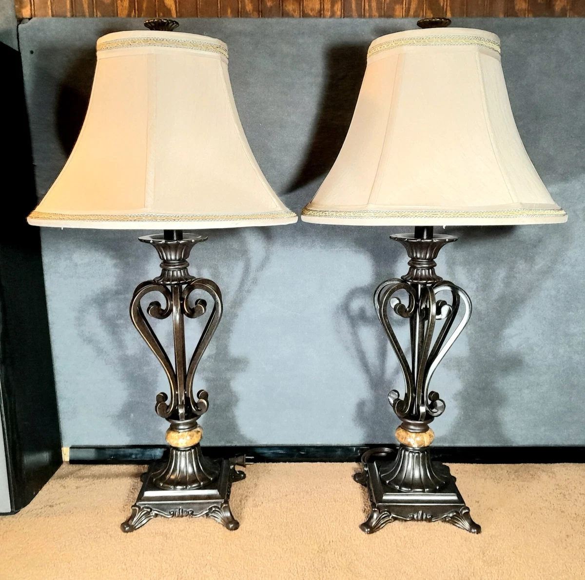 Marble table lamp sale vintage