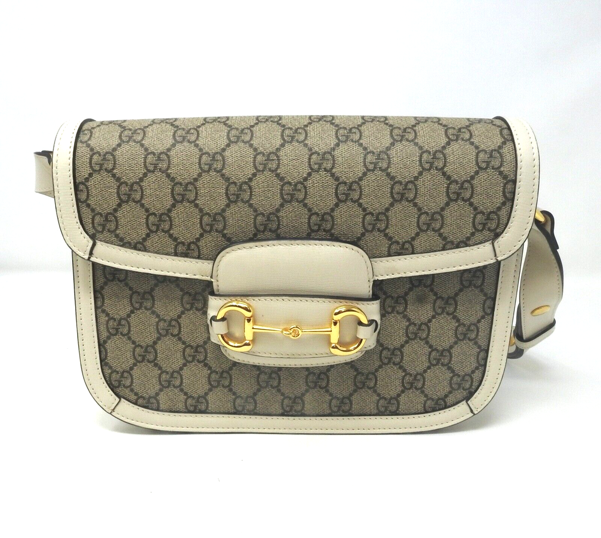 ショルダーバッグ・ポシェット GUCCI GUCCI 1955 HORSEBIT SHOULDER BAG IN GG SUPREME CANVAS Gucci Horsebit 1955 medium shoulder bag in GG Supreme/brown