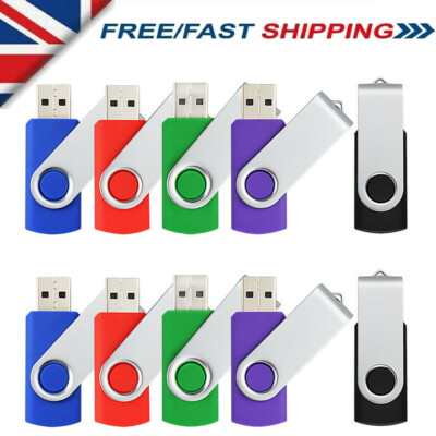 Kootion USB2.0 10PCS 4GB Metal Swivel Style Flash Drive Memory Stick Thumb Drive