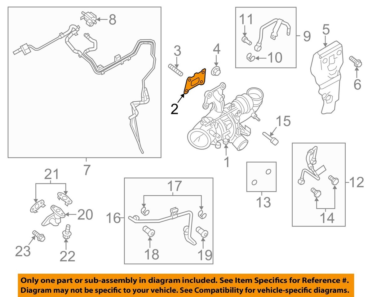 FORD OEM 12-18 Edge Turbocharger Components-Turbocharger Gasket