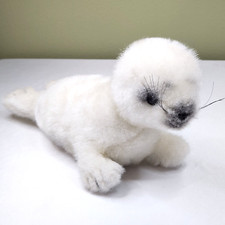 Vintage Dakin Plush 16" White Harmony Harp Seal Stuffed 1982 Korea