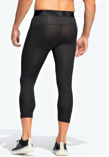 ADIDAS 'Techfit 3/4 Compression Tights' Men's Support Training Yoga S Black NWT! - Picture 11 of 14