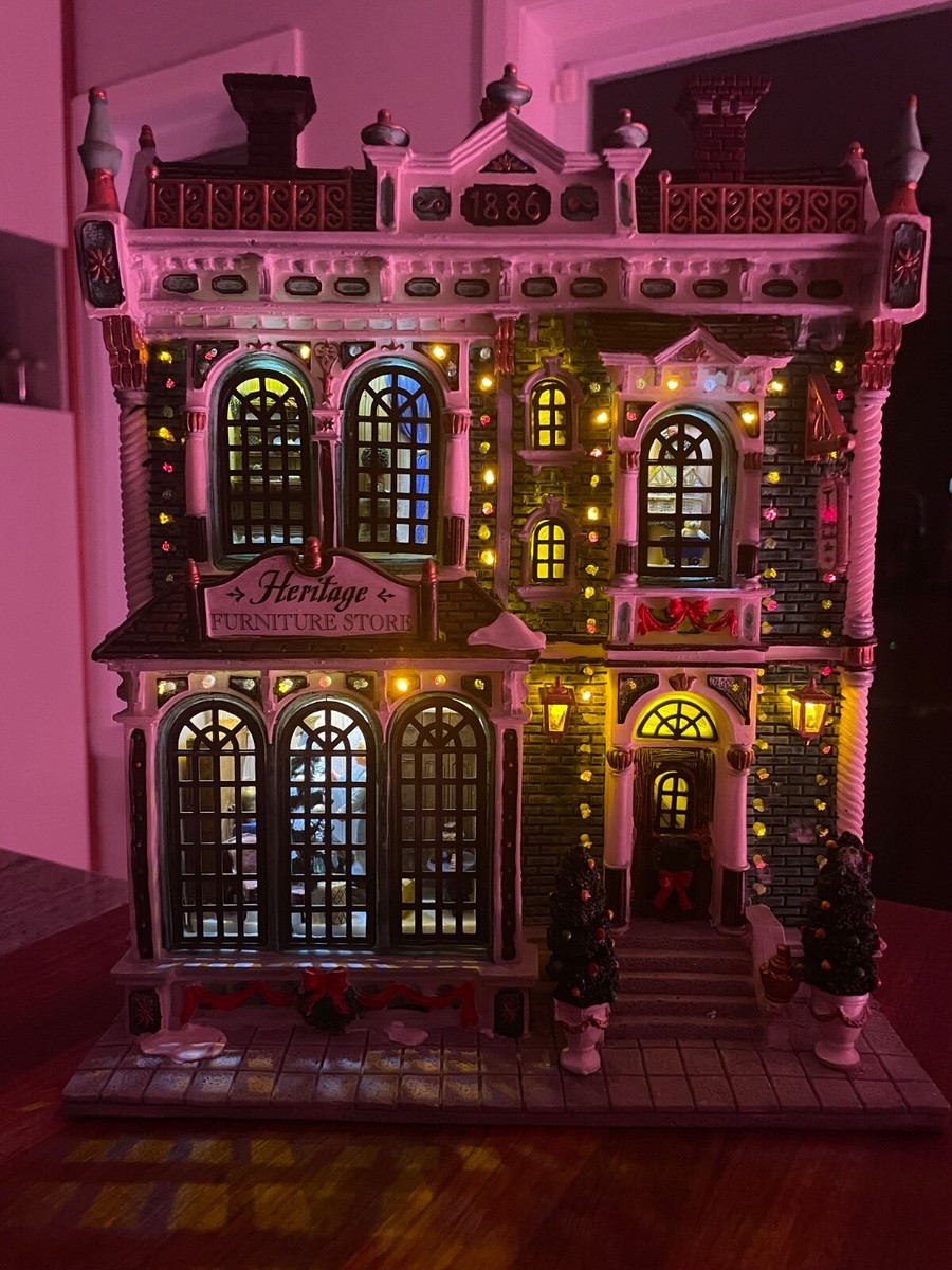 LEMAX Heritage Furniture Store Essex Street Lighted Christmas