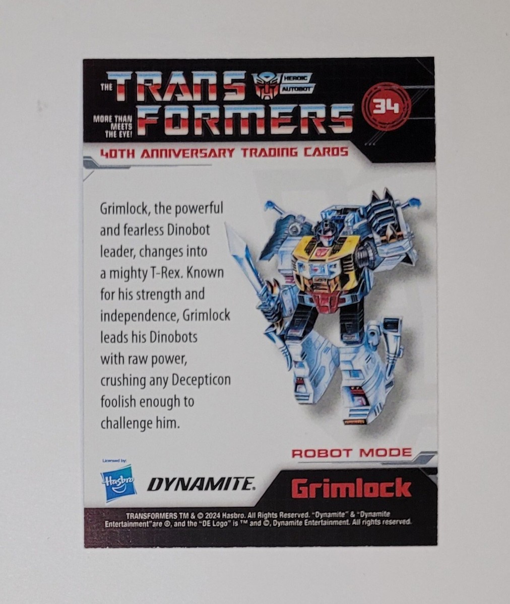 Dynamite Transformers 40th Anniversary Grimlock 34 Base Trading