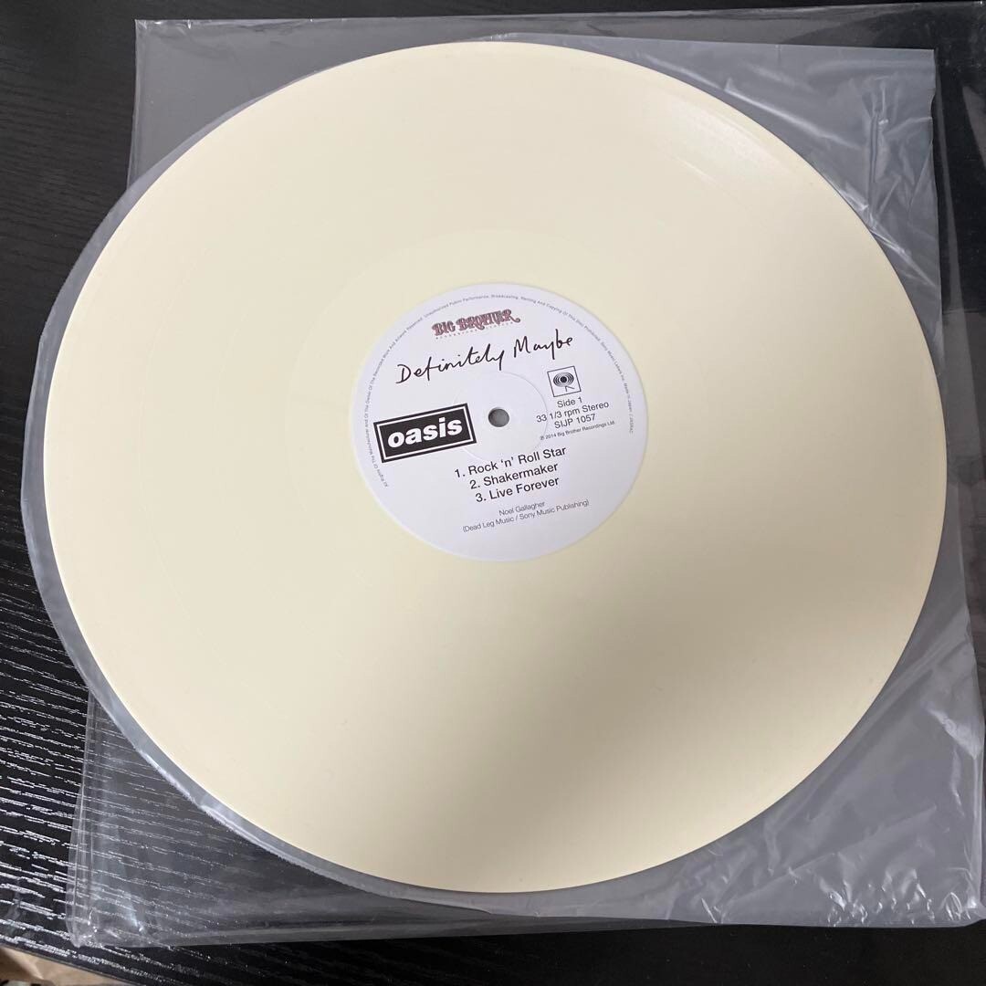 オアシス Oasis Definitely Maybe アイボリーカラー盤 新品 OASIS Definitely Maybe JAPAN IVORY COLOR VINYL LP RECORD