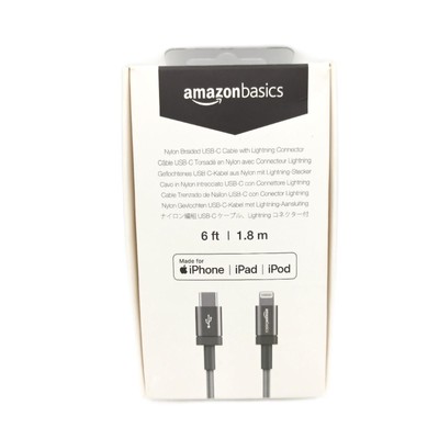 Amazon Basics USB-C-auf-Li-Kabel geflochtenes Nylon MFi-zer