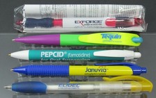 Lot de 5 STYLOS Drug Rep Publicité Promo Pharmaceutique Elidel Tequin Januvia ++