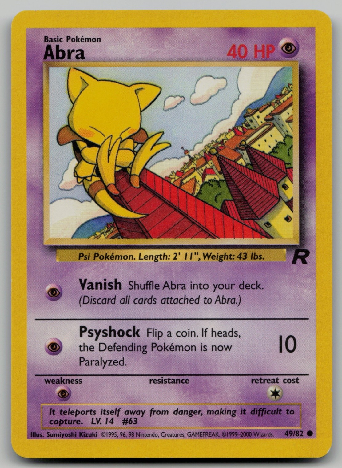 Abra Common Team Rocket 49/82 NM