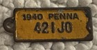 1940 Pennsylvania Goodrich Keychain License Plate Tag 421J0 — photo 1