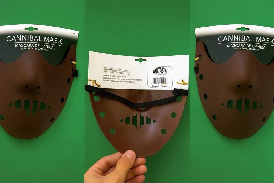 Silence of the Lambs Adult Hannibal Lecter Mask Plastic Halloween Horror Movie  - Image 3 of 3