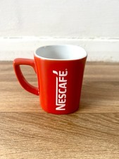 Nescafe Red Cup Mug Coffee 12 Oz Red Printed white logo Ceramic Limited Edition
