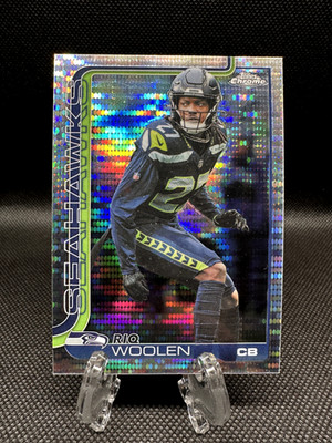 2025 Topps Chrome - Riq Woolen #278 Pulsar Refractor - Seattle Seahawks
