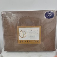 Twin Duvet Set SUPERIOR 300TC Taupe
