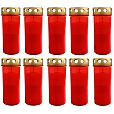 10x XL Grab Dauerbrenner Nr. 5 Deckel | Grabkerzen | Grablicht | Kerzen Öllicht