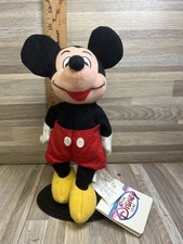 Vintage Mickey Mouse Disney Store Mini Bean Bag Plush Toy 8" w/ Tag. No Stand