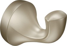 Eva Brushed Nickel Transitional Single Robe Hook, Wall Mounted Hanger for Bath