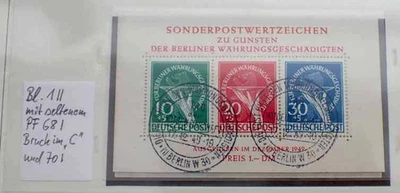 BERLIN SAMMLUNG 1948-1972 GEST. MIT GEPRÜFTEN SPITZEN, BL.1 II MICHEL 10.200 EUR - Bild 1 von 4