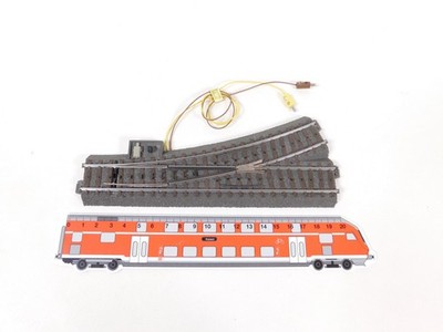 Märklin H0 AC 24611 Weiche digital 74460 1.1 + Antrieb+Licht C-Gleis #EH980-0,5