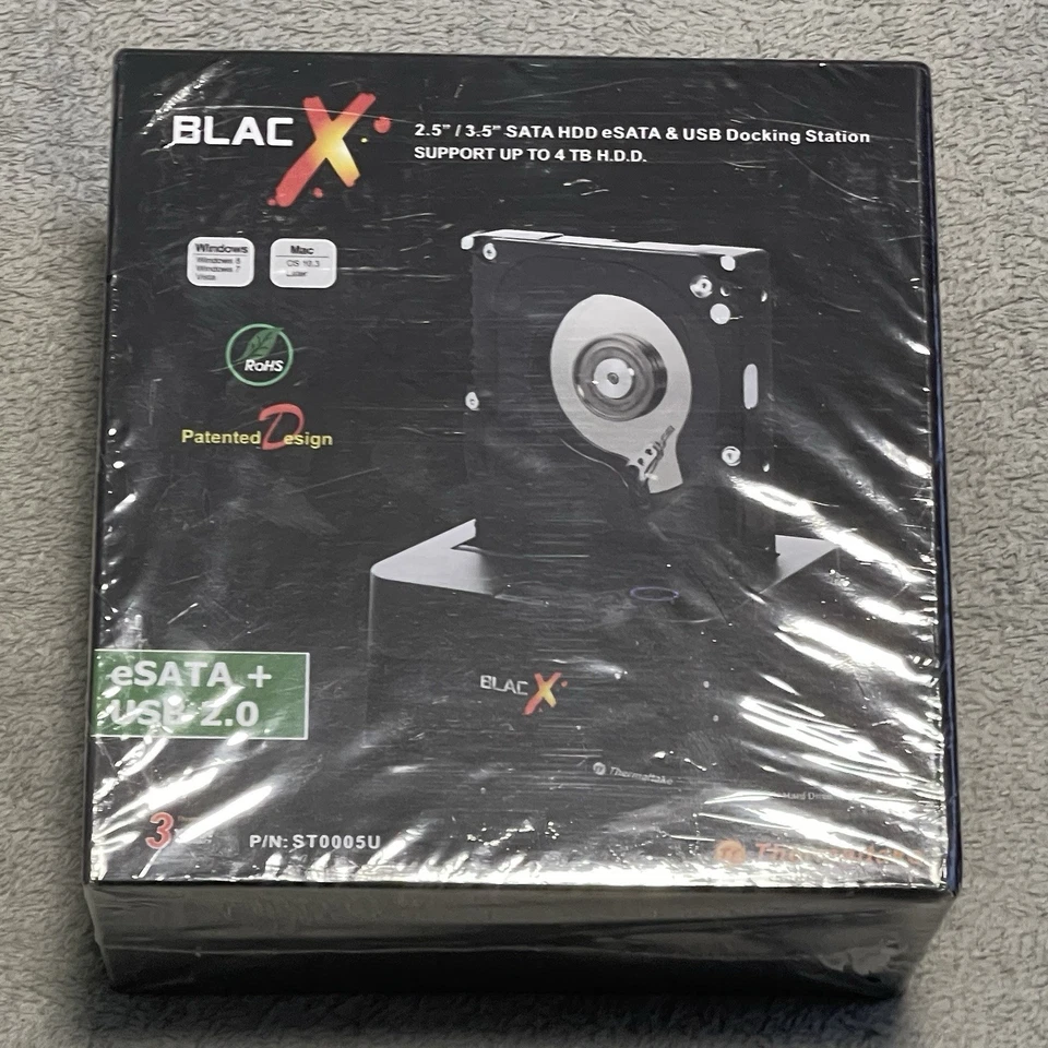 Thermaltake BlacX 2.5" / 3.5" SATA HDD eSATA & USB Docking Station ST0005U - Image 3 of 4
