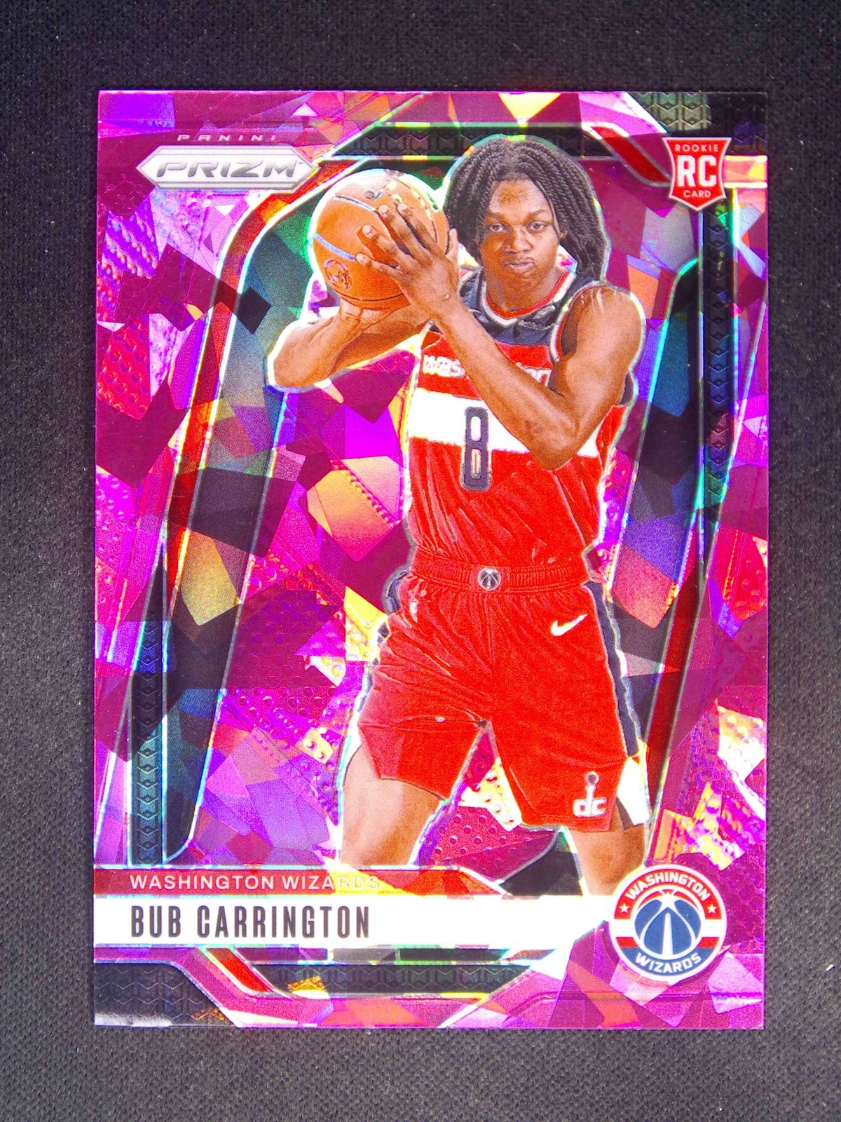 2024-25 Panini Hoops Bub Carrington #244 RC Rookie Pink Ice