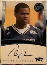 Greg Lee Pittsburgh Football Press Pass Autograph Rookie Card Auto 2006 Lions RC. rookie card picture