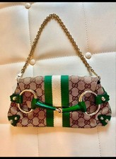 Borsa Gucci Horsebit catena verde piccola tracolla Tom Ford quasi mai usata autentica