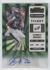 2022 Panini Contenders Ticket Wild Card Round Kennedy Brooks Rookie Auto RC 04tw. rookie card picture