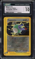 Pokemon CGC 10 Gem Mint Aquapolis UnCommon Magnemite 52/147 on eBay