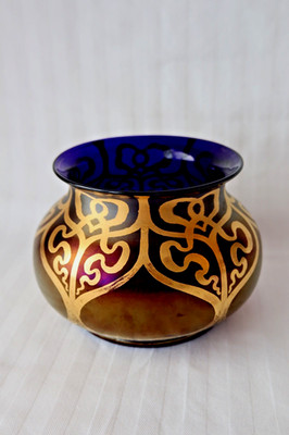 Antique Art Nouveau Bohemian C. de Maess Josephinenhutte glass vase c 1900