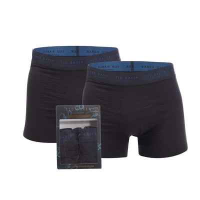 Herren Unterwäsche Ted Baker 2er Pack Modal Trunks in Schwarz