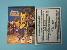 MAGIC JOHNSON AUTOGRAPHED 1993 SKYBOX PREMIUM NBA CARD W/ COA