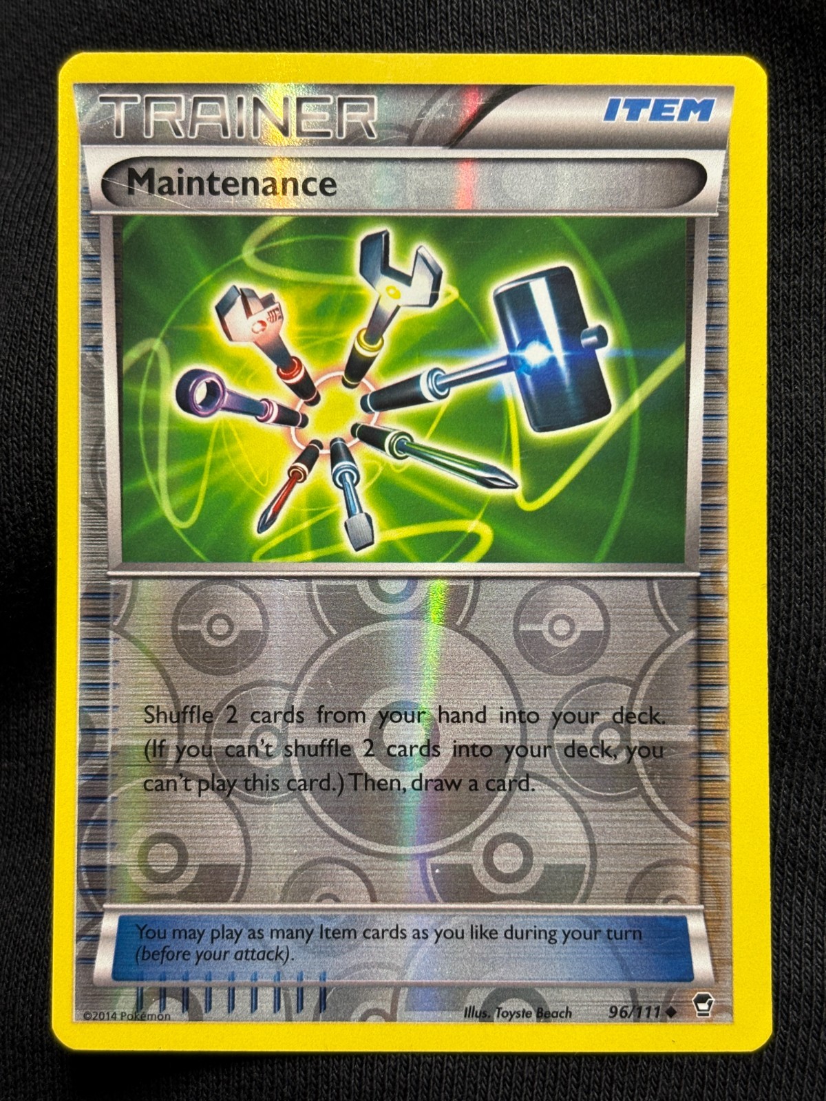 Maintenance 96/111 Reverse Holo XY Furious Fists Pokemon NM