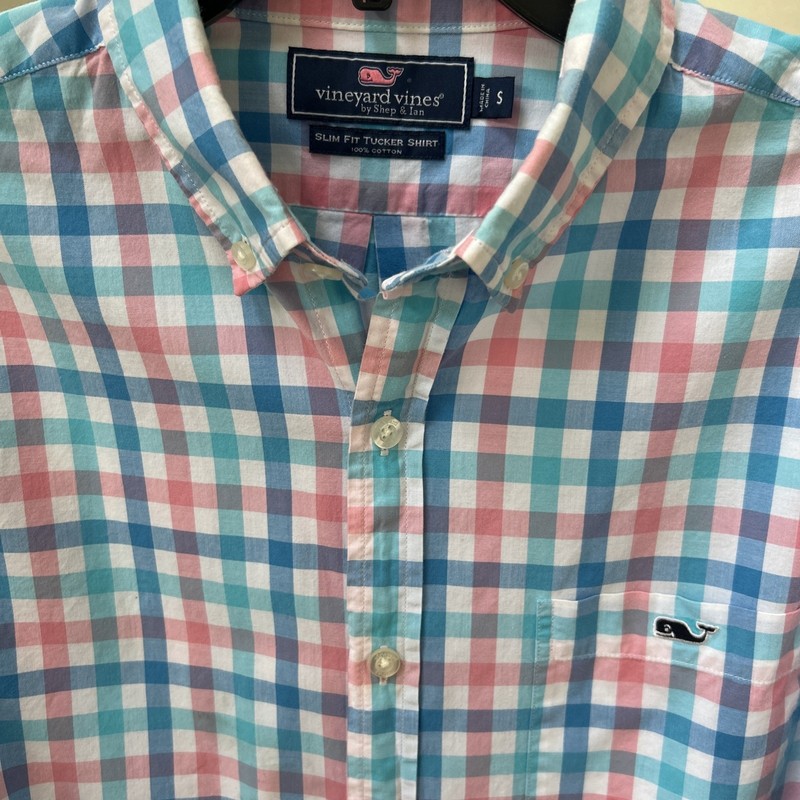 Vineyard Vines Men’s Sm Long Sleeve Button Down Checked Shirt