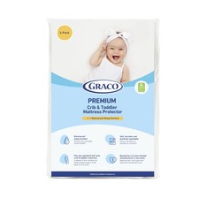 Graco Premium Waterproof Crib and Toddler Mattress Protector 2 Pack  