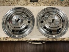 Two Vintage 1951 Ford Crestliner 15 In Hubcap Wheel Covers Antique Fd51 Wc B