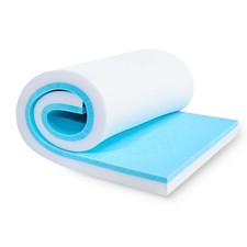 Upholstery Foam, 72" x 24" x 1" High Density Gel Memory Foam Padding Couch Cushi