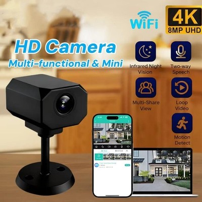 4K HD WiFi Innen Überwachungskamera Mini Smart IP Überwachung Zuhause mit App Fernbedienung
