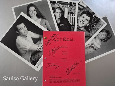 Rare signed Get Real 1997 Script First appearance of  the actress Anne Hathaway