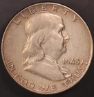 1948 FRANKLIN HALF DOLLAR FRESH FROM ORIGINAL COLLECTION | LOT BB-589