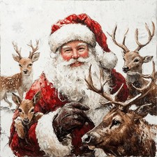 Santa Claus Diamond Art Kits for Adults Beginners,Reindeer 5D Diamond Painting