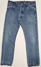 Levi's 501 Men's Jeans 36x34 Medium Wash Vintage Button Fly Straight Leg