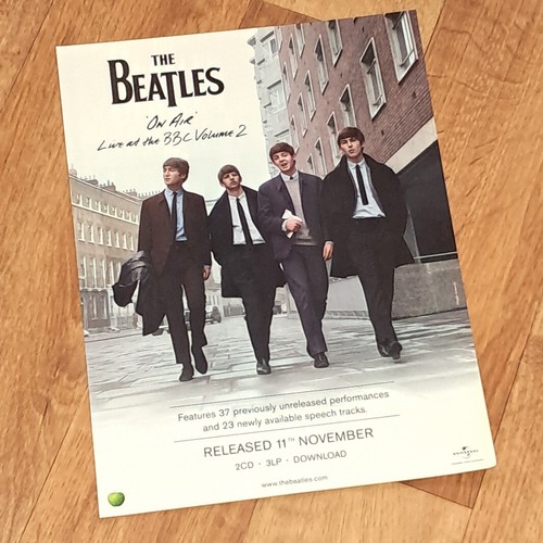 THE BEATLES ON AIR Live at the BBC 2 original 2013 magazine promo advert - Imagen 2 de 6