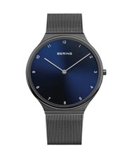Image of Bering Ultra Slim 18440-227 Unisex Quartz Watch Blue Black Steel Strap